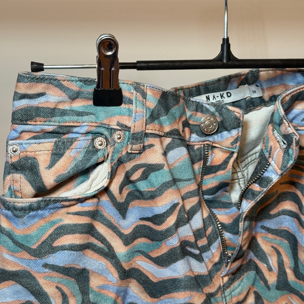 NA-KD Multicolor Zebra Print Jeans